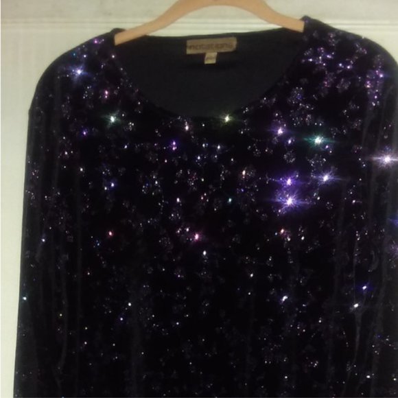 Purple Shimmering Top by Notations - Picture 4 of 4